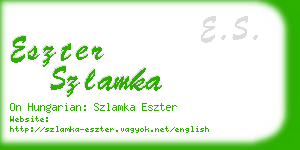 eszter szlamka business card